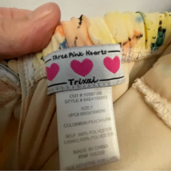 Trixxi Orange Pink Strapless Sundress for Weddings - Picture 3 of 4